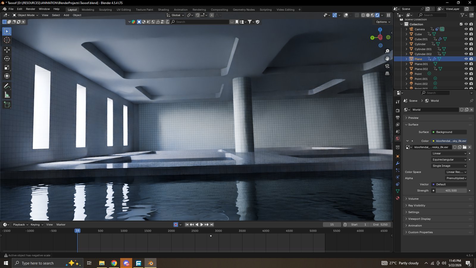 Sneak peek — sunlit pool hall, work in progress