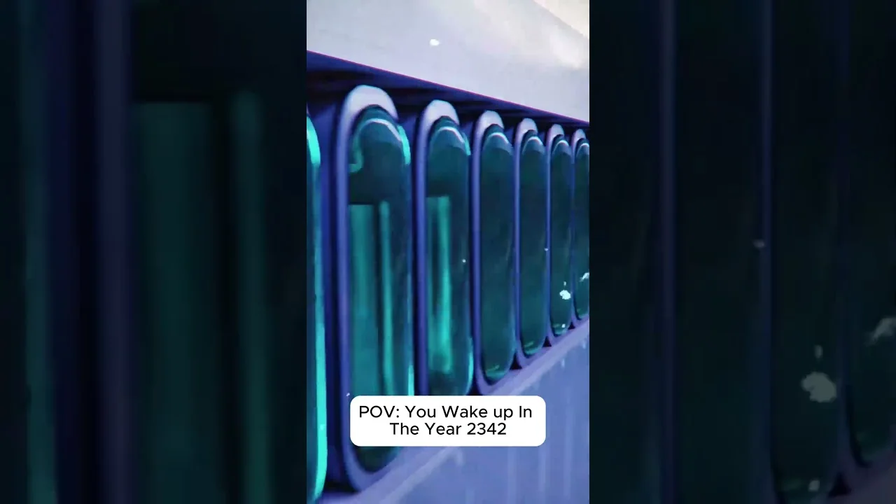A frame from POV: You Wake Up in the Year 2342